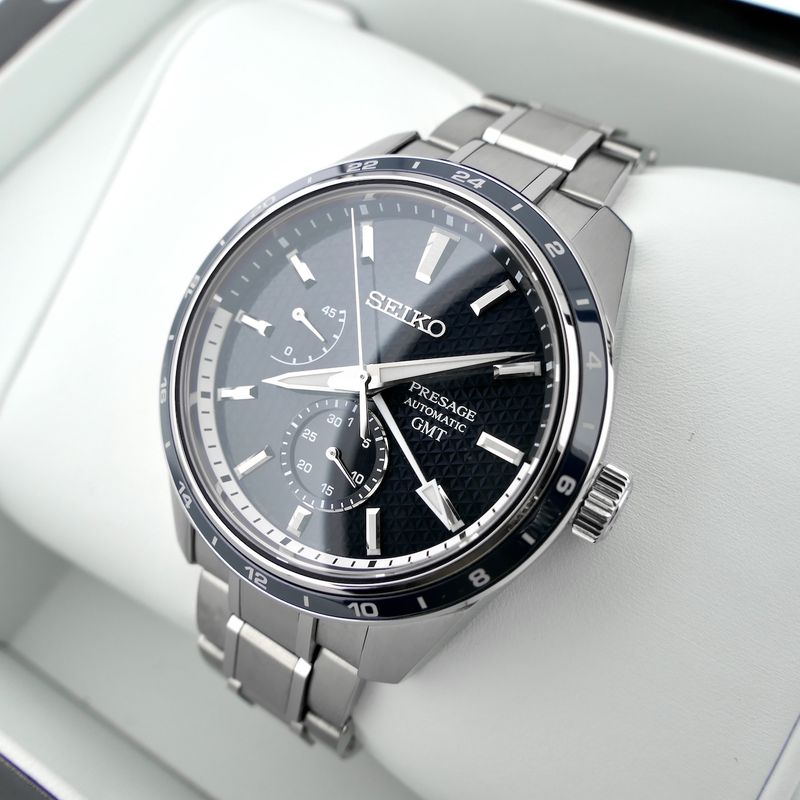 Image 18 of Seiko Presage Sharp Edged Ao-Fuji GMT Limited Edition SPB303J1; Automatic men's watch