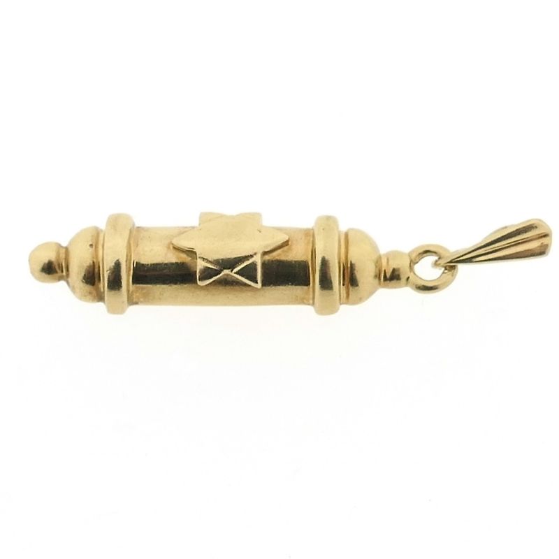 Image 5 of Vintage gold Mezuzah pendant