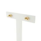 Image 4 of Bicolor gold stud earrings with zirconia