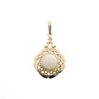 Image 1 of Gold pendant with white opal | Vintage