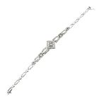 Image 7 of White gold link bracelet with 1.40 ct diamond.