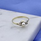Image 2 of Gold Ring with Cultured Pearl & Zirconia