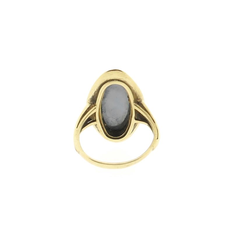 Image 3 of Gold ring with hematite