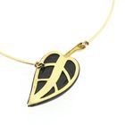 Image 10 of Gold necklace with onyx and diamonds; 0.03 ct.