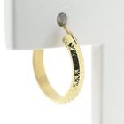 Image 4 of Gold faceted earrings; Ø 14.9 mm