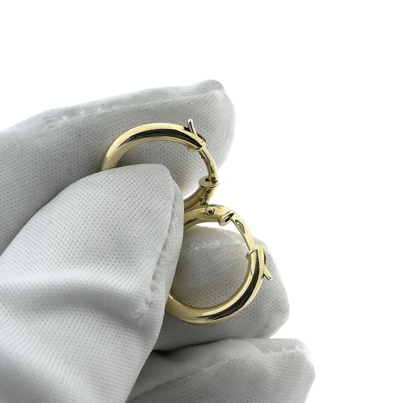 Image 3 of Gold earrings | Ø 14 mm