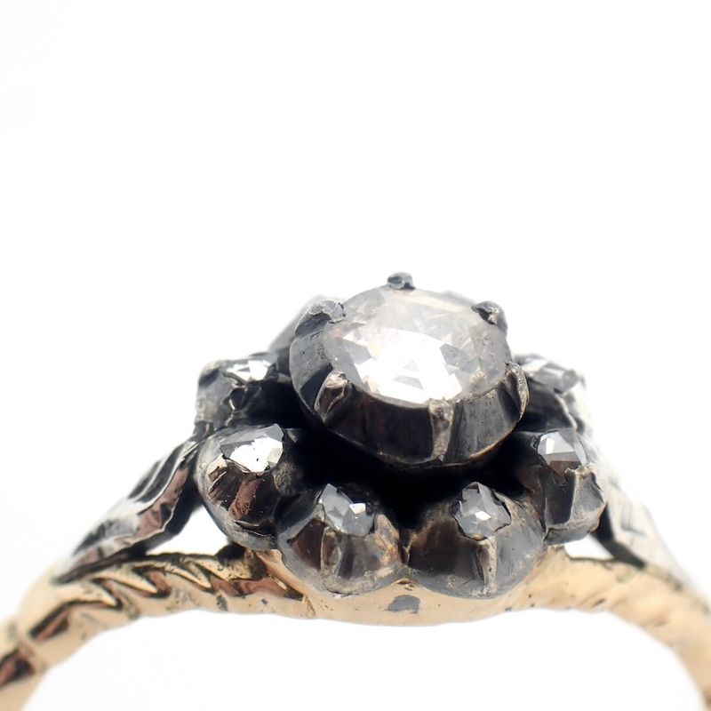 Image 3 of Antique gold ring with rose-cut diamonds | approx. 0.26 ct.