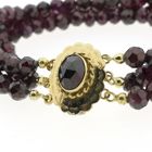 Image 5 of Garnet bracelet with gold clasp; Antique/vintage | 20 cm