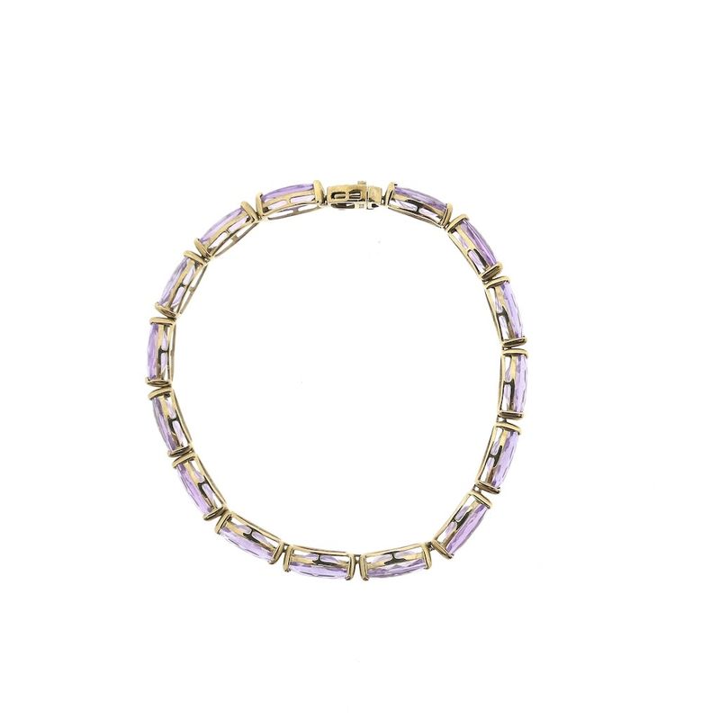 Image 2 of 8 carat fantasy link bracelet with amethyst