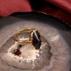Image 2 of Vintage gold ring with hematite