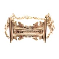 Antique gold bracelet with a Bible clasp from 1858