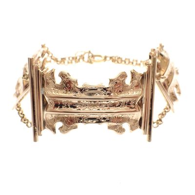 Image 1 of Antique gold bracelet with a Bible clasp from 1858