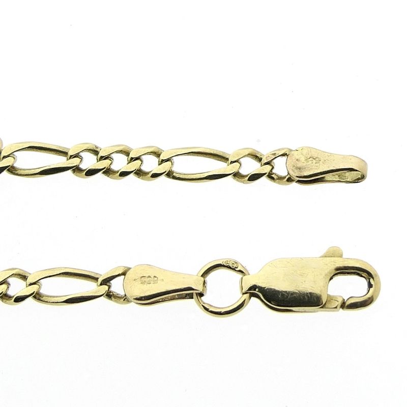 Image 6 of Gold Figaro link bracelet | 19 cm