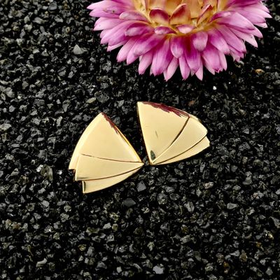 Afbeelding 2 van Vintage gouden abstracte oorclips