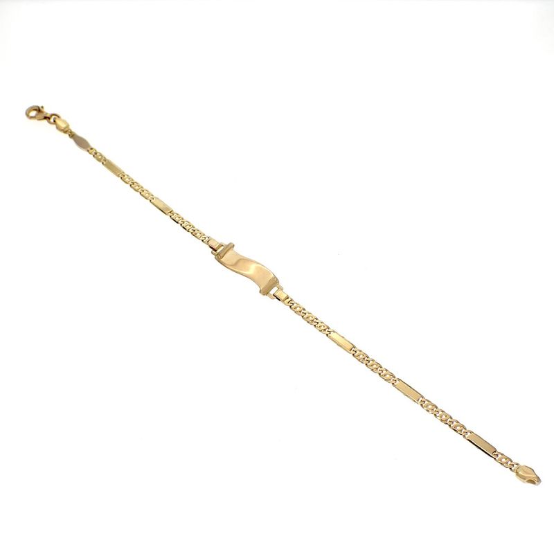 Image 3 of 18K Gold Bracelet with Plate | 18 cm