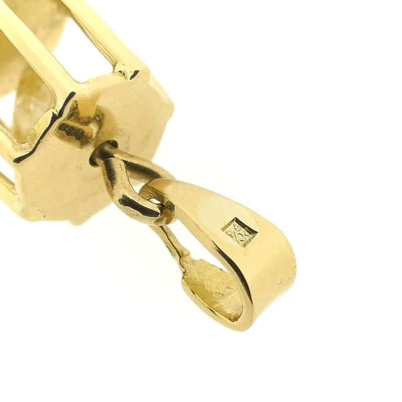 Image 7 of Gold pendant with uncut diamond