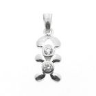 Image 1 of Silver abstract pendant of mini mouse with zirconia