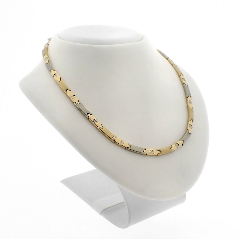 Image 4 of Two-tone gold fantasy link necklace