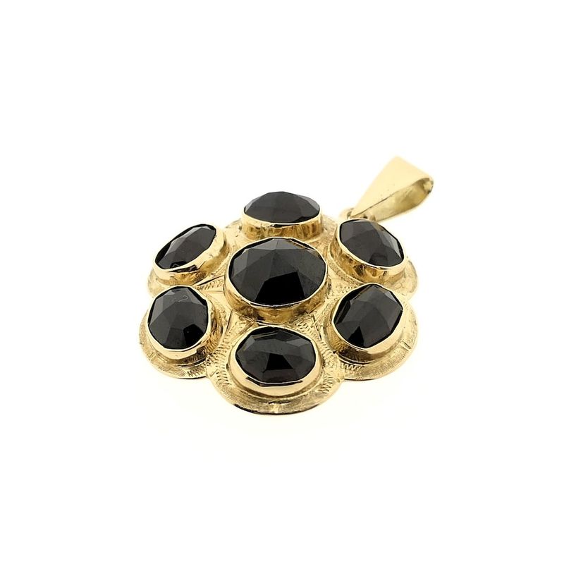 Image 6 of Vintage gold pendant with garnet.