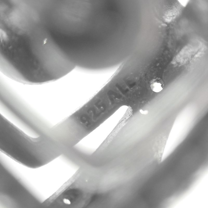 Image 5 of Pandora Moments charm; Silver; Sparkling Entwined Hearts