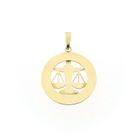 Image 5 of Gold zodiac sign pendant; Libra