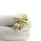Image 9 of Vintage gold brooch with zirconia.