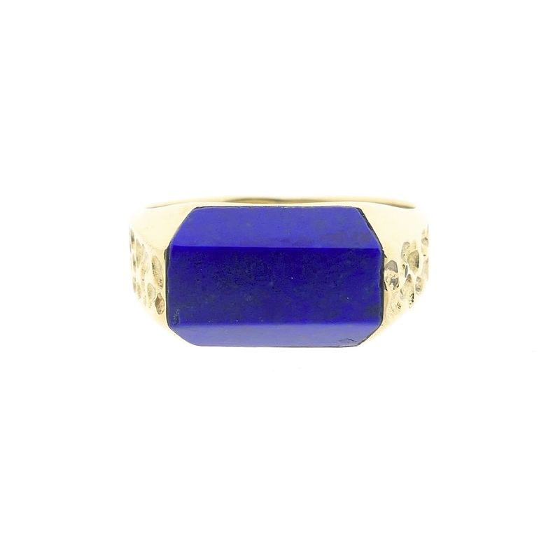 Image 2 of Gold signet ring with Lapis Lazuli