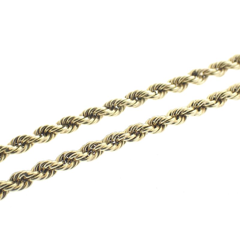 Image 6 of Gold long twisted link necklace | 72 cm