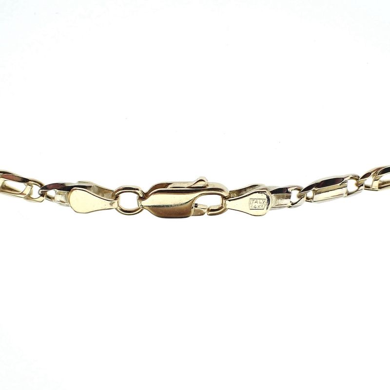 Image 6 of Two-tone gold Figaro link chain