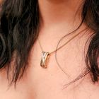 Image 4 of Two-tone gold pendant with diamonds | 0.11 ct.