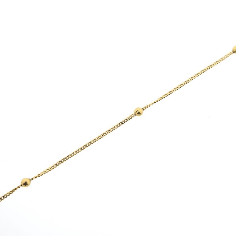 Image 8 of Gold gourmet link bracelet with beads | 18.5 cm