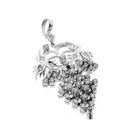 Image 7 of White gold pendant of a bunch of grapes with diamonds; Approx. 1.42 ct.
