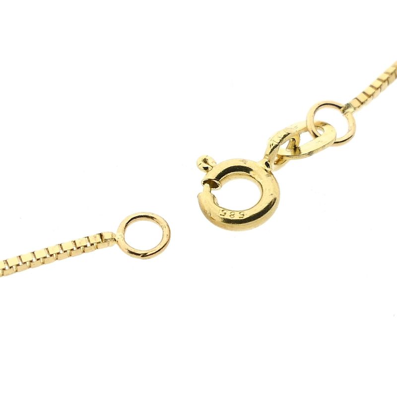 Image 4 of 14K Gold Venetian Box Chain; 61 cm