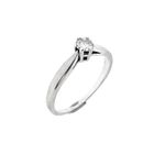 Image 1 of White gold solitaire ring with diamond; 0.18 ct.