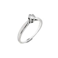 White gold solitaire ring with diamond; 0.18 ct.