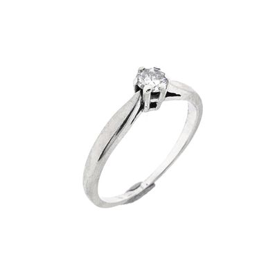 White gold solitaire ring with diamond; 0.18 ct. Image 1 of White gold solitaire ring with diamond; 0.18 ct.