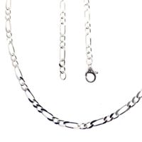 Silver chain; figaro link | 59 cm