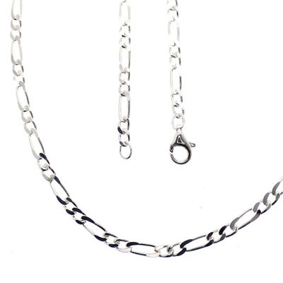 Image 1 of Silver chain; figaro link | 59 cm
