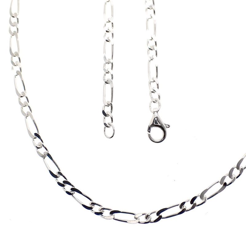 Image 1 of Silver chain; figaro link | 59 cm