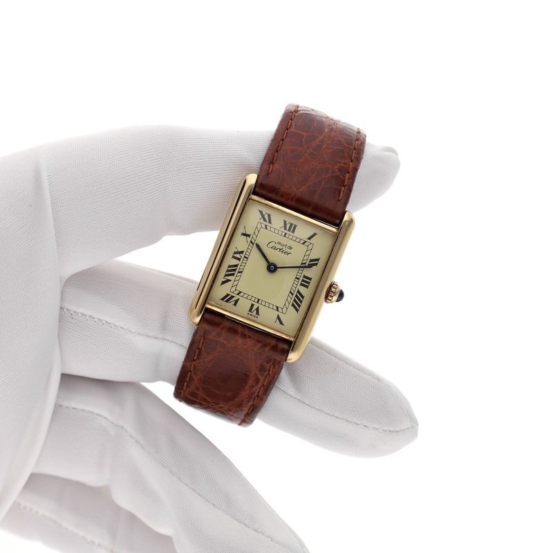Image 7 of Cartier Tank Vermeil 'Large' 590005; Unisex watch