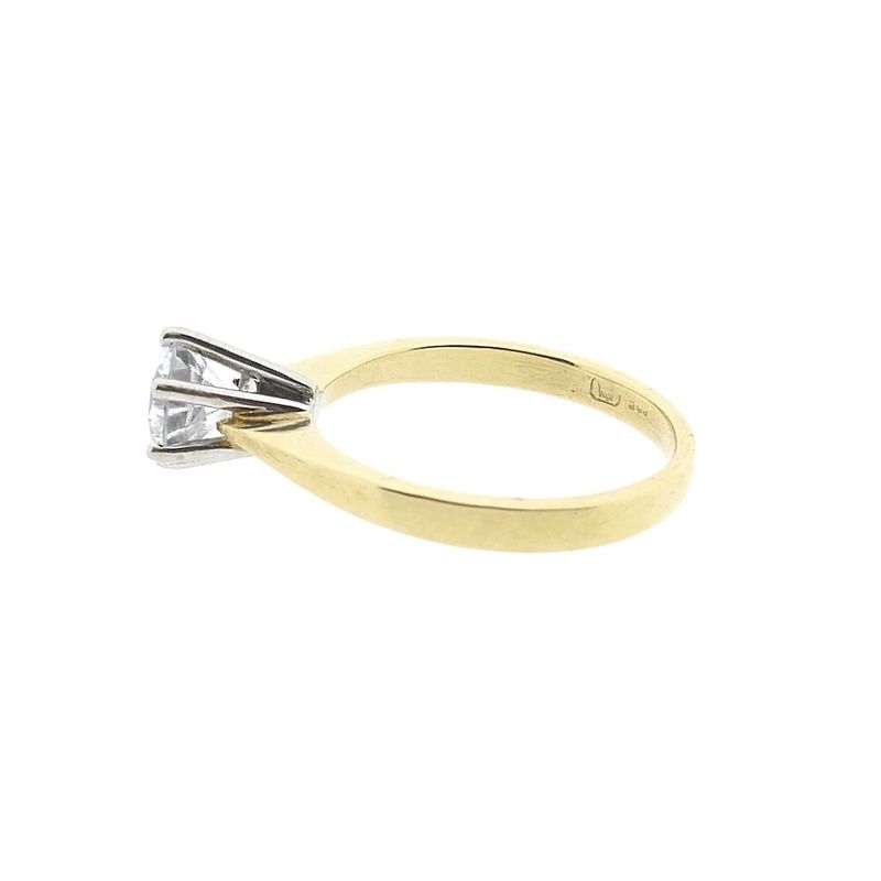 Image 8 of Gold solitaire ring with zirconia