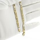 Image 9 of Two-tone gold figaro link bracelet