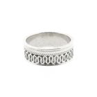 Image 2 of Silver ring with meander pattern