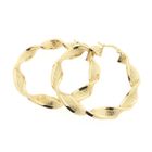 Image 6 of Gold Spiral Hoop Earrings with Greek Symbols; Ø 51 mm