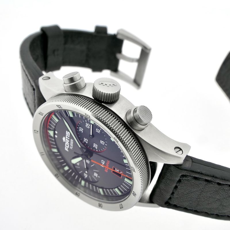 Image 15 of Fortis Flieger F-43 Bicompax F4240005; Automatic chronograph men's watch