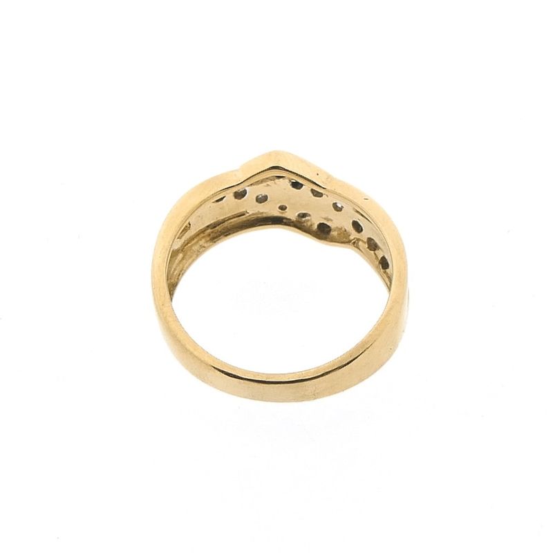 Image 9 of Gold ring with diamonds | 0.07 ct.