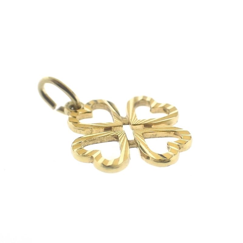 Image 3 of Gold pendant of a four-leaf clover