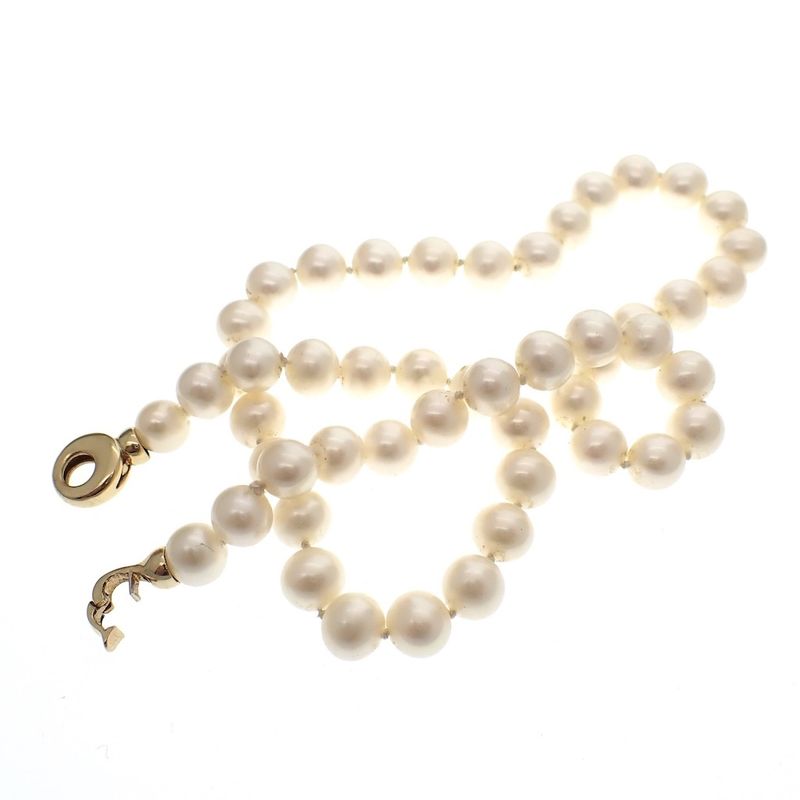 Image 3 of Pearl necklace with gold clasp | 47 cm