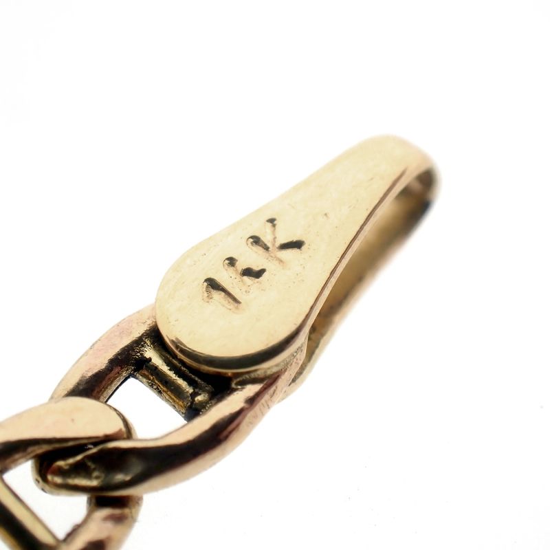 Image 10 of Two-tone gold navy link necklace | 51 cm