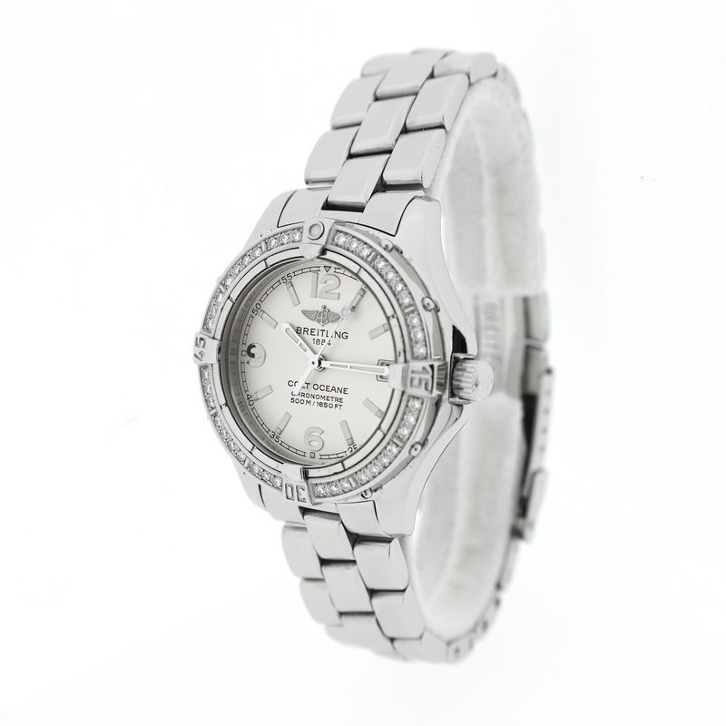 Image 3 of Breitling Colt Oceane 'Diamonds' A77350; Women's watch with diamond bezel